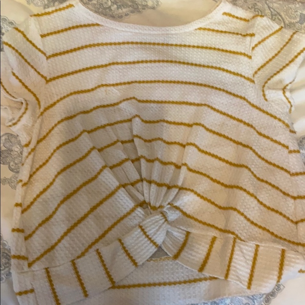 Altered state yellow and white stripped shirt